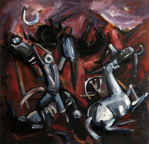 Mario Moretti
Battaglia
olio su tavola, 1967